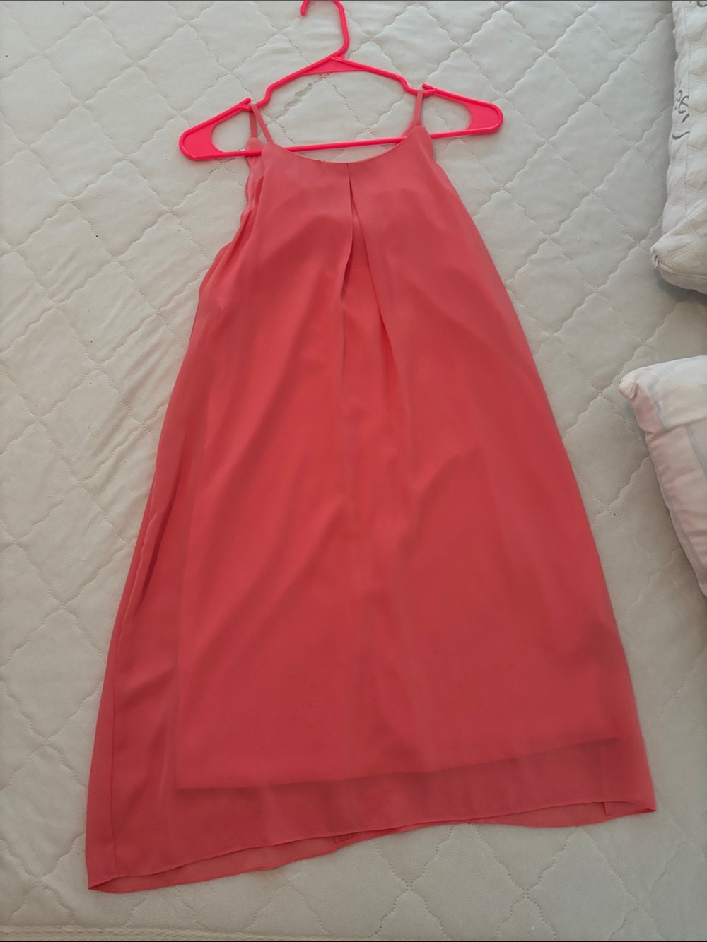 Sleeveless Coral Shift Dress